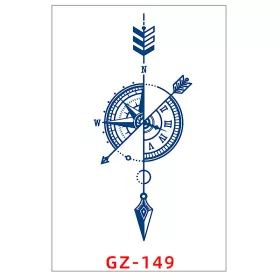   Növényi Alapú Tartós Matrica Tetoválás 110 x 180 mm GZ-149