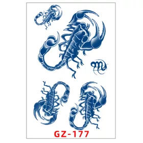   Növényi Alapú Tartós Matrica Tetoválás 110 x 180 mm GZ-177