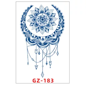   Növényi Alapú Tartós Matrica Tetoválás 110 x 180 mm GZ-183
