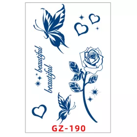   Növényi Alapú Tartós Matrica Tetoválás 110 x 180 mm GZ-190