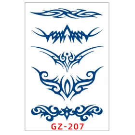   Növényi Alapú Tartós Matrica Tetoválás 110 x 180 mm GZ-207