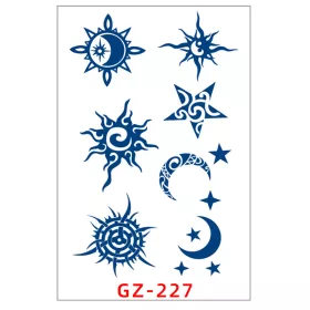   Növényi Alapú Tartós Matrica Tetoválás 110 x 180 mm GZ-227