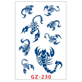   Növényi Alapú Tartós Matrica Tetoválás 110 x 180 mm GZ-230