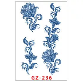   Növényi Alapú Tartós Matrica Tetoválás 110 x 180 mm GZ-236