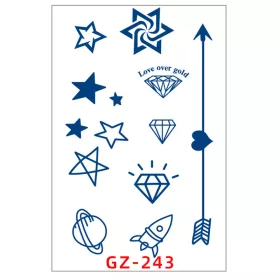   Növényi Alapú Tartós Matrica Tetoválás 110 x 180 mm GZ-243