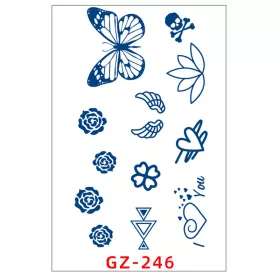   Növényi Alapú Tartós Matrica Tetoválás 110 x 180 mm GZ-246