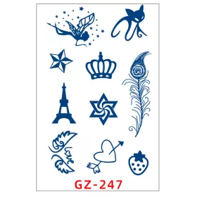   Növényi Alapú Tartós Matrica Tetoválás 110 x 180 mm GZ-247