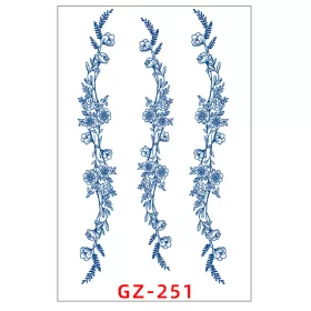   Növényi Alapú Tartós Matrica Tetoválás 110 x 180 mm GZ-251
