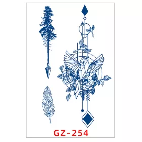   Növényi Alapú Tartós Matrica Tetoválás 110 x 180 mm GZ-254