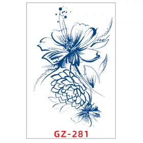   Növényi Alapú Tartós Matrica Tetoválás 110 x 180 mm GZ-281
