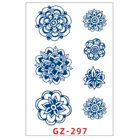   Növényi Alapú Tartós Matrica Tetoválás 110 x 180 mm GZ-297