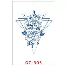   Növényi Alapú Tartós Matrica Tetoválás 110 x 180 mm GZ-305