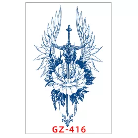   Növényi Alapú Tartós Matrica Tetoválás 110 x 180 mm GZ-416