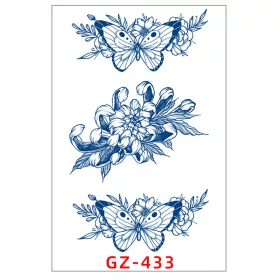   Növényi Alapú Tartós Matrica Tetoválás 110 x 180 mm GZ-433