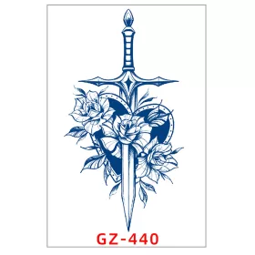   Növényi Alapú Tartós Matrica Tetoválás 110 x 180 mm GZ-440
