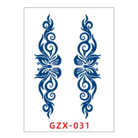   Növényi Alapú Tartós Matrica Tetoválás 80 x 110 mm GZX-031