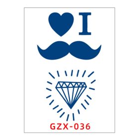   Növényi Alapú Tartós Matrica Tetoválás 80 x 110 mm GZX-036