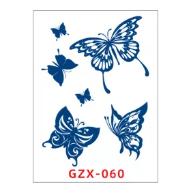   Növényi Alapú Tartós Matrica Tetoválás 80 x 110 mm GZX-060