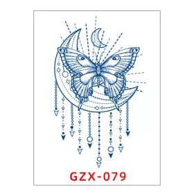   Növényi Alapú Tartós Matrica Tetoválás 80 x 110 mm GZX-079