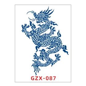   Növényi Alapú Tartós Matrica Tetoválás 80 x 110 mm GZX-087