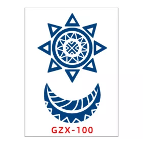  Növényi Alapú Tartós Matrica Tetoválás 80 x 110 mm GZX-100