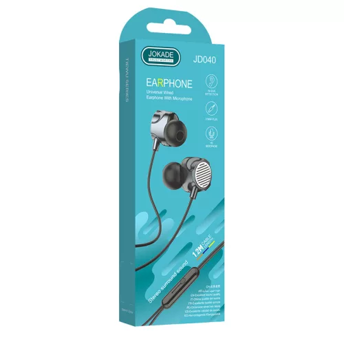 JOKADE JD040 TIEWU vezetékes headset fekete