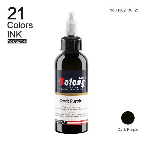 Tetováló festék 30 ml - SOLONG - TI302-30 - Dark Purple / Sötétlila