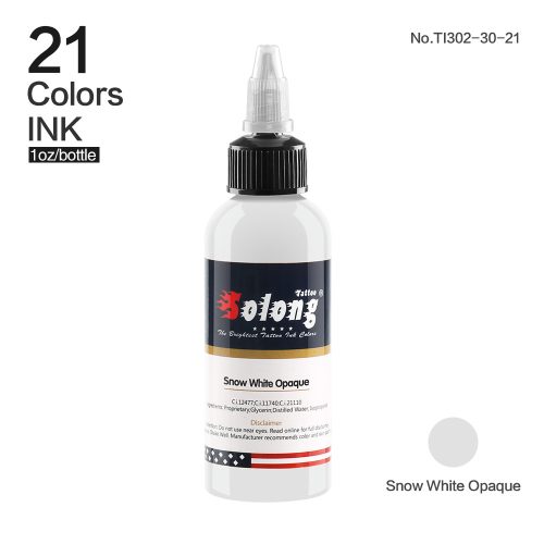 Tetováló festék 30 ml - SOLONG - TI302-30 - Snow White Opaque / Hófehér