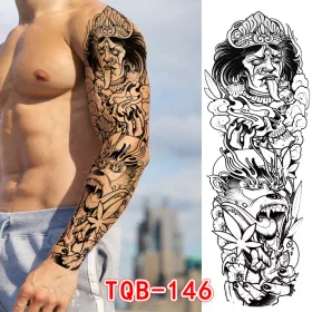   Vízálló ideiglenes Tetováló Matricák 170 x 480 mm TQB-146