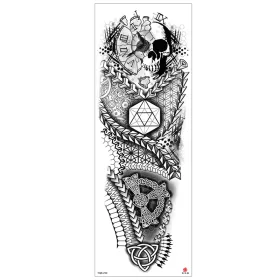   Vízálló ideiglenes Tetováló Matricák 170 x 480 mm TQB-230