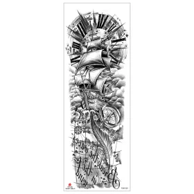   Vízálló ideiglenes Tetováló Matricák 170 x 480 mm TQB-322