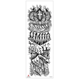   Vízálló ideiglenes Tetováló Matricák 170 x 480 mm TQB-333