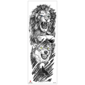   Vízálló ideiglenes Tetováló Matricák 170 x 480 mm TQB-336