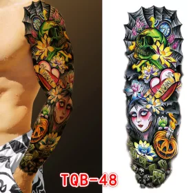   Vízálló ideiglenes Tetováló Matricák 170 x 480 mm TQB-48
