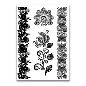   Vízálló ideiglenes Tetováló Matricák 148 x 210 mm YHB-15