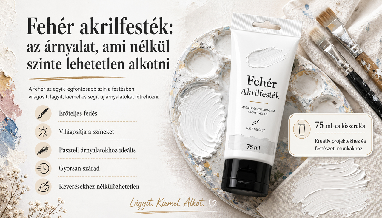 Fehér akrilfesték: az árnyalat, ami nélkül szinte lehetetlen alkotni